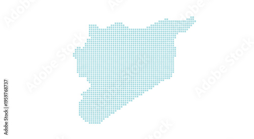 A teal pixelated representation of the geographical shape of the iberian peninsula high quality professional detailed