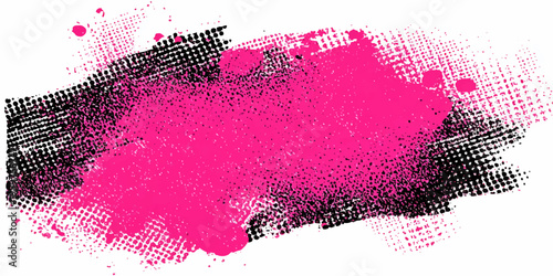 Abstract watercolor and grunge background with red ink splashes and pink paint stains featuring a vector graffiti brush texture and blood splatter design pattern
