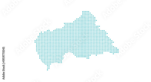 A teal pixelated map of berlin germany showcasing the city s geographical outline high quality professional