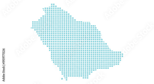 A teal dotted representation of the island of jamaica shown against a white background high quality