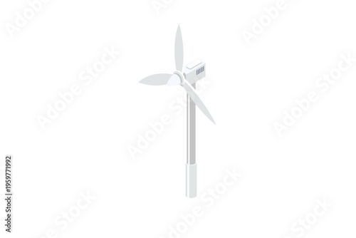 Isometric Wind Turbine Power Generator