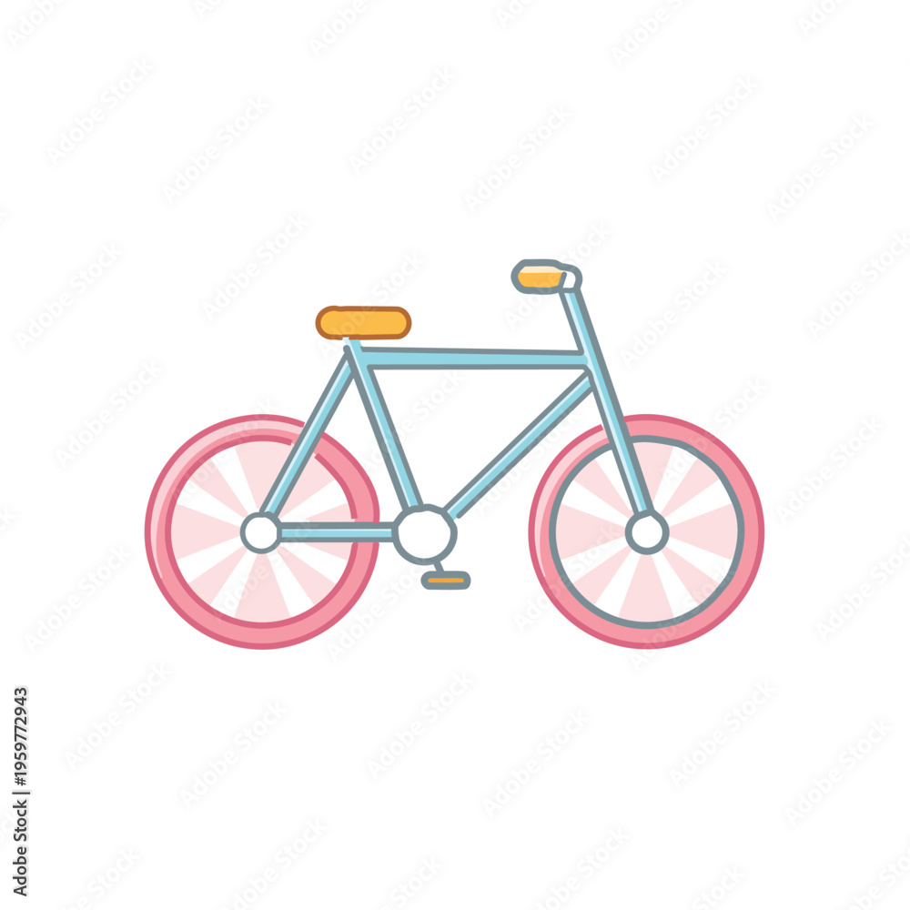 Fototapeta premium Minimalist Vintage Bicycle Illustration