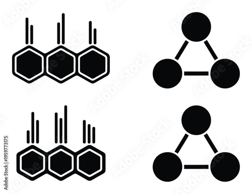 Molecular Structure Vector Illustration
