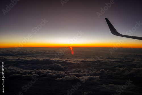 Sunset from the airplane.