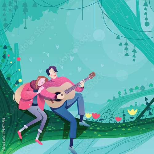 guitar player in action