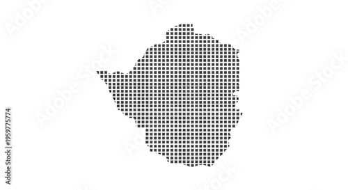 A pixelated grayscale representation of the african nation of niger isolated on white high quality professional