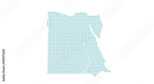 Abstract teal pixelated form resembling a draped figure or garment on white high quality professional detailed