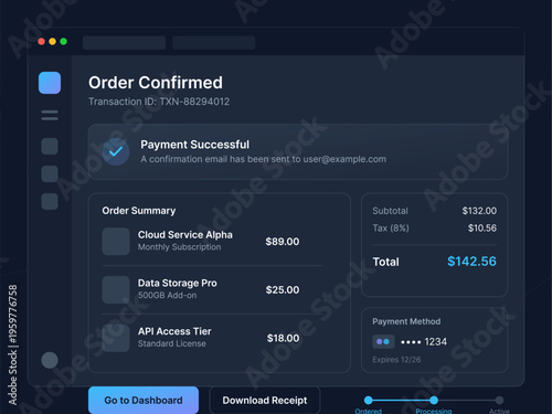 Order Confirmation Alert for Digital Subscription