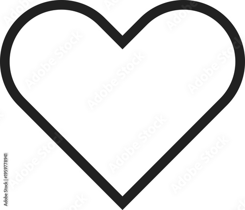Simple Heart Outline Icon