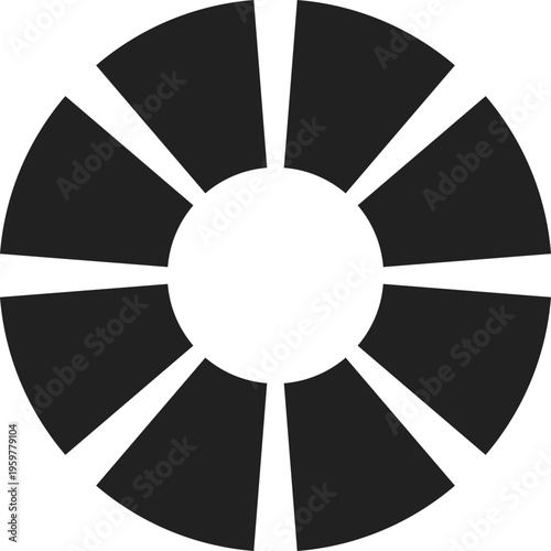 Abstract Radial Design Element