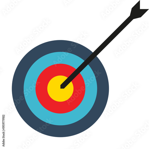 Archery Target with Arrow