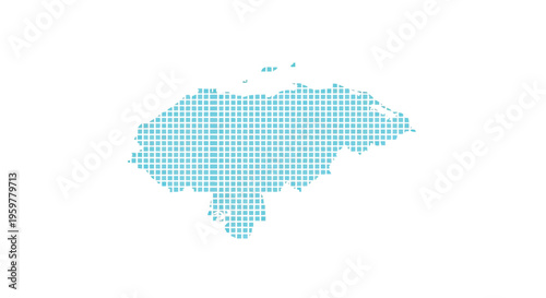 A teal dotted representation of the country of honduras on a white background high quality professional