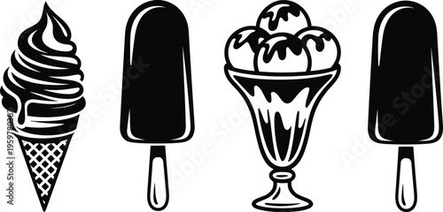 Black and white of a chef hat and a chef uniform with a cartoon chef face