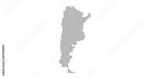 Argentina s geographical shape is depicted using a dotted pattern against a white background high quality