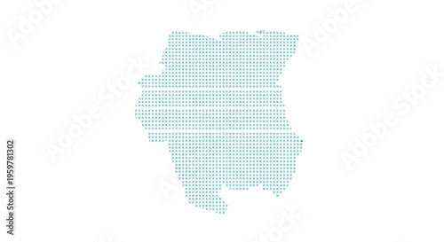 A teal dotted representation of the outline of the state of illinois high quality professional detailed