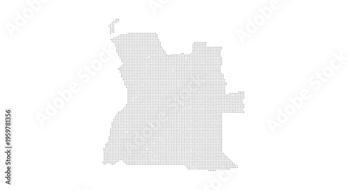 A dotted representation of the country of benin africa shown in grayscale high quality professional detailed