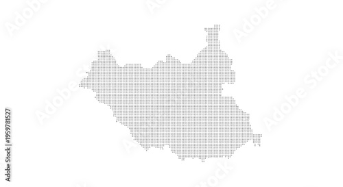 Abstract dotted shape resembling an island or landmass on a white background high quality professional detailed