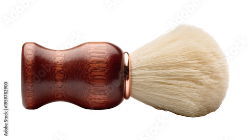 Εκτύπωση καμβά High-quality traditional men's shaving brush with a rich wooden handle and soft