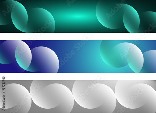 Blue bubbles Minimalist style. banner design with blue geometric background. Vector abstract graphic design banner pattern. Luxury and elegant concept