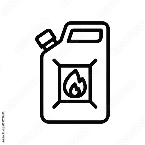 Fuel Canister Fire Danger Symbol Commerce