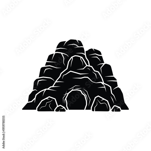 Cave Entrance Rocky Outcrop Commercial Scene