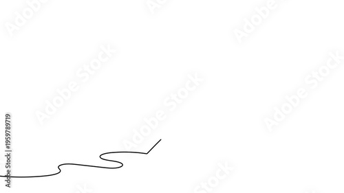 Pencil icon continuous one line drawing 4k animation video isolated on white background