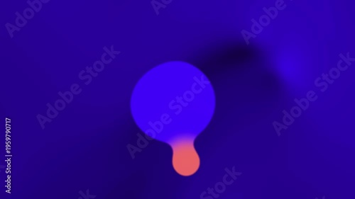Animated Liquid Blob Shapes Moving on Blue Purple Background, Horizontal 4K Loop