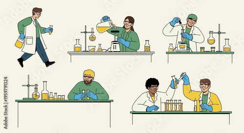 Scientists working in a laboratory setting.