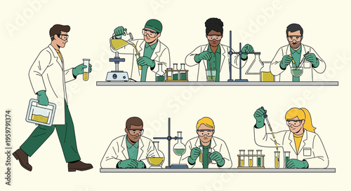 Scientists working in a laboratory setting.