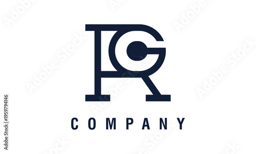 Classic Style RG Letter Line Logo