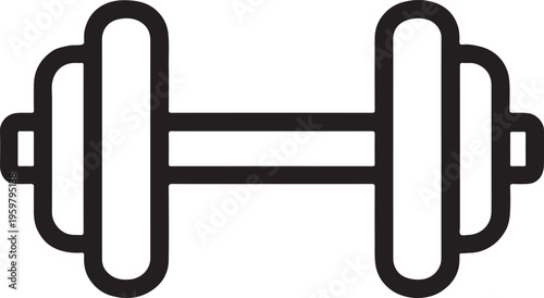 Dumbbell fitness weightlifting vector icon