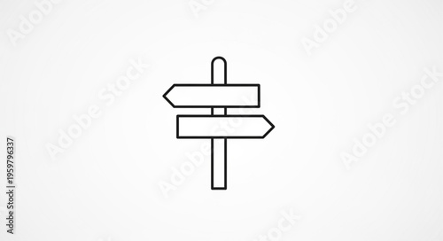 Photos Directional Signpost Icon - Navigating Choices and Decisions with Clarity