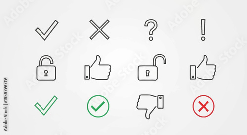 Collection of various social media and security icons.
