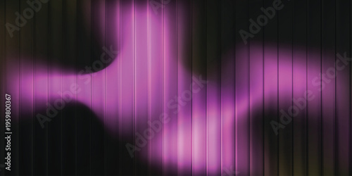 Dark abstract vertical stripes background with neon purple light waves, glowing magenta futuristic nightlife wallpaper banner