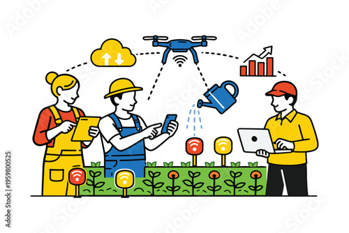 Modern agriculture using technology and smart farming techniques