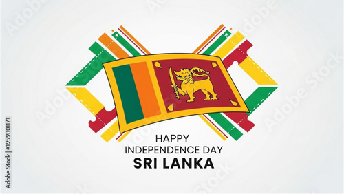Sri Lankan flag waves proudly on Independence Day celebration