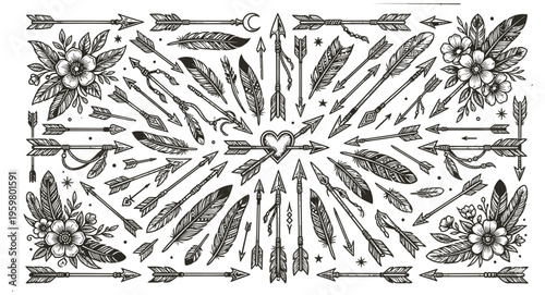 Vector illustration of a decorative ornament on an abstract background with silver frost flowers and blue crystal ice patterns for a cold winter nature wallpaper