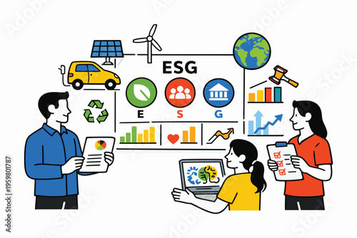 Illustrating the principles of environmental, social, and governance (esg) initiatives