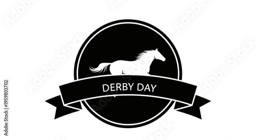 Horse Racing Logo Design Element.