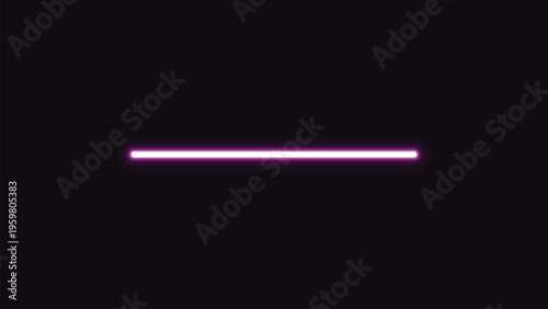 Bright pink neon line glowing on dark purple background