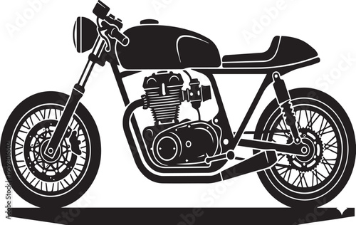 Vintage Cafe Racer Restoration and Frame Silhouettes