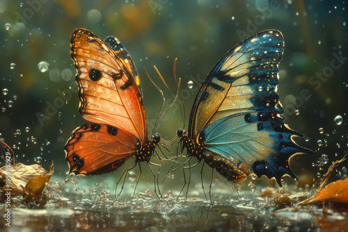 butterflies in the rain.