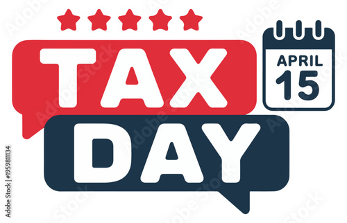 tax day april calendar reminder icon