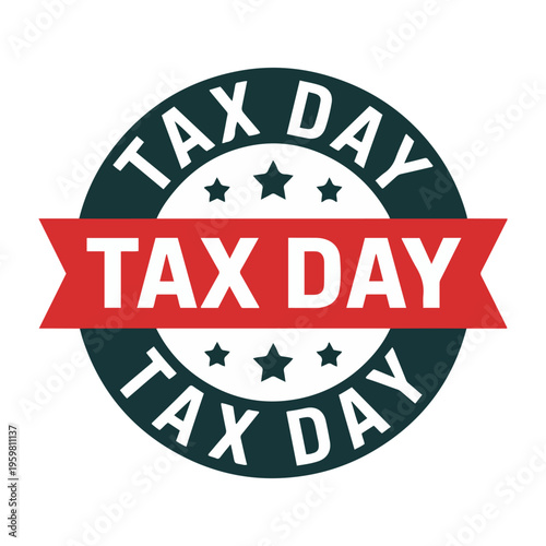 tax day logo financial icon design