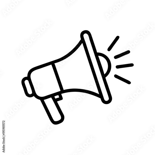 Megaphone marketing announcement vector illustration for promotion and advertising campaign design