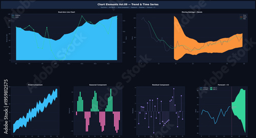 Vector illustration of medical icons with abstract graphs and various diagram designs for digital infographic use