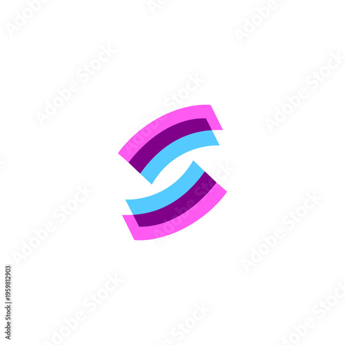 Free Download Vibrant Layered Transparent Letter S Logo - GFXLoad