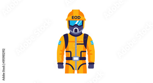 Astronaut wearing orange spacesuit gear.