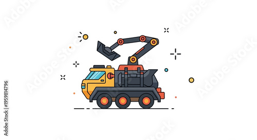 Toy Construction Truck with Crane.