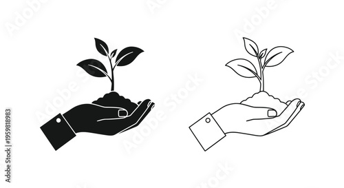 Hands cradling seedlings a symbol of growth and environmental care